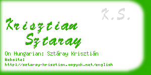 krisztian sztaray business card