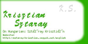 krisztian sztaray business card